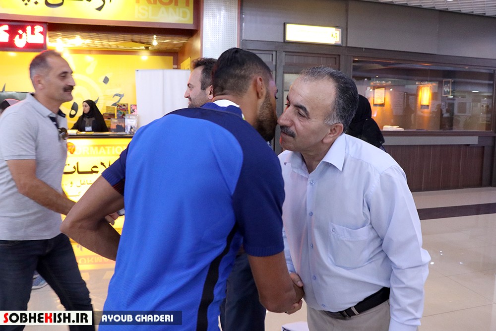 استقبال از علی (نبیل) خدیور در فرودگاه کیش