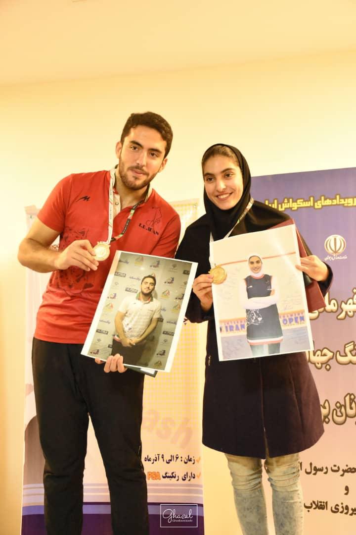 قهرمانی مقتدرانه دو اسکواش باز جزیره زیبای کیش