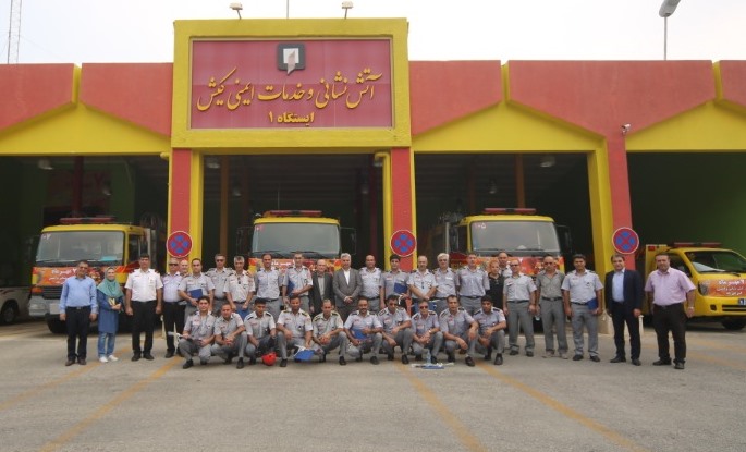 مراسم روز آتش نشانی و ایمنی در جزیره کیش برگزار شد