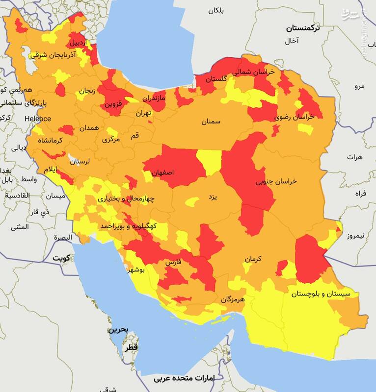 جزیره کیش در وضعیت رنگ نارنجی کرونا