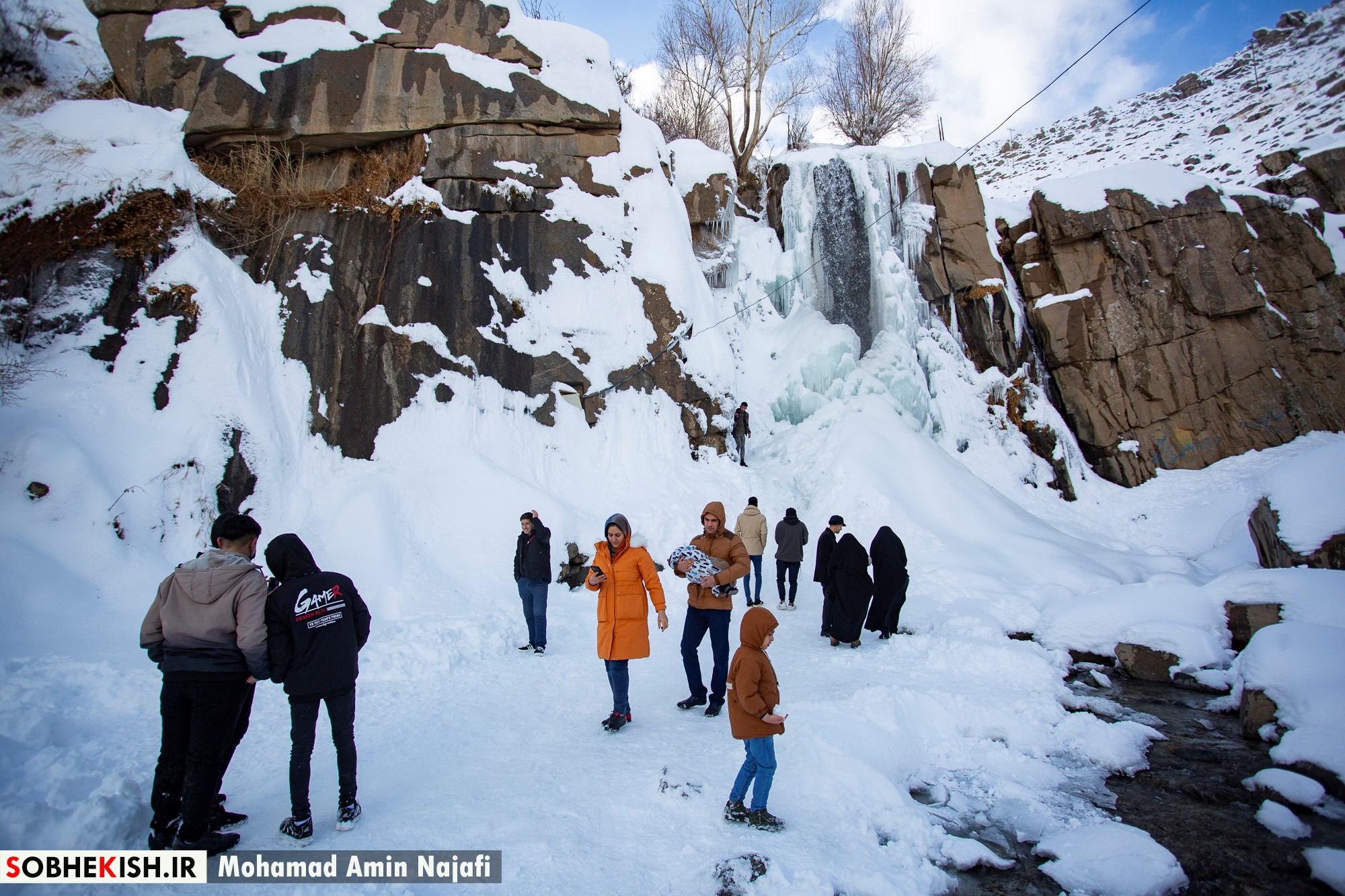 آبشار یخی گنجنامه – همدان